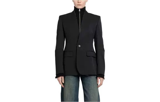 Пиджак женский Mm6 Maison Margiela на молнии и пуговице, черный