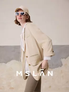 Пиджак женский Mslan с короткими рукавами, черный