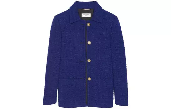 Пиджак женский Saint Laurent удлиненный, синий