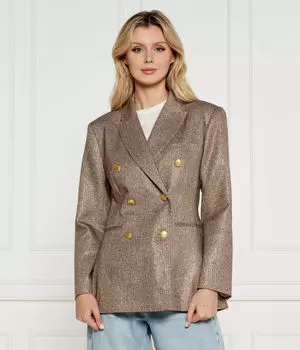 Пиджак женский Tommy Hilfiger с люрексом с добавлением шерсти, коричневый