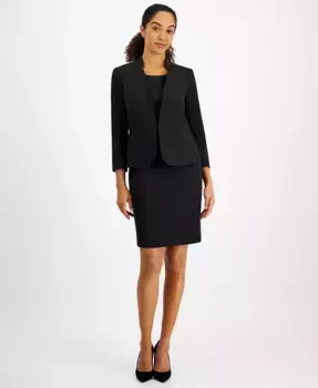 Пиджан с вырезами и платье-футляр Petite Cutout Kissing, комплект. Размеры Regular и Petite Le Suit, черный