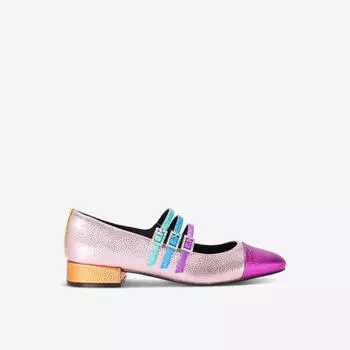 Pierra low радужная кожаная обувь мэри джейн Kurt Geiger London, мультиколор