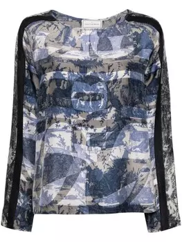 Pierre-Louis Mascia блузка с алоэ, синий