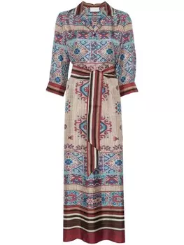 Pierre-Louis Mascia платье макси Aloe, коричневый