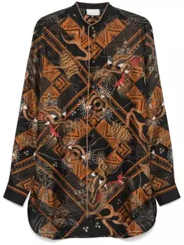 Pierre-Louis Mascia рубашка с алоэ, черный