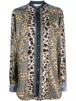 Pierre-Louis Mascia шелковая рубашка Aloe, коричневый