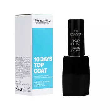 Pierre Rene Верхнее покрытие 10 Days Top Coat, продлевающее стойкость маникюра 11мл