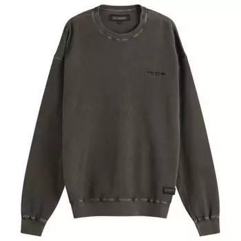 Пигментно окрашенная вафельная толстовка Neighborhood, черный