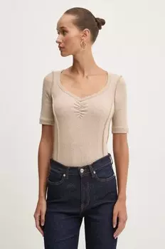 ПИКА футболка Desigual, бежевый