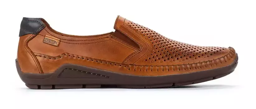 PIKOLINOS тапочки "AZORES", мокасины, лоферы, удобная обувь с рекомендуемым рисунком отверстий, цвет Cognac