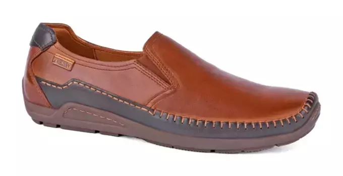 PIKOLINOS тапочки "AZORES", мокасины, лоферы, удобная обувь с контрастной отделкой, коричневый