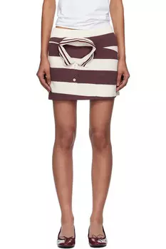 Пиковая юбка-мини с воротником Pushbutton, мультиколор