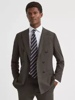 Пиковый однотонный пиджак Reiss, шоколад