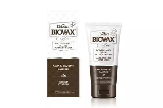Пилинг для кожи головы очищающий - 125 мл Biovax, Glamour Coffee, LBIOTICA / BIOVAX