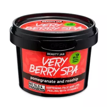 Пилинг для лица и смягчающая помада Very Berry Spa Face and Lips Peeling Beauty Jar, 120 g