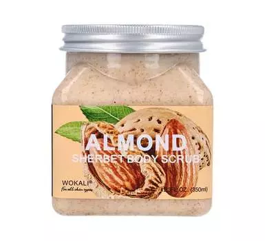 Пилинг для тела с сорбетом, #миндаль, 350мл Wokali