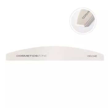 Пилочка для натуральных ногтей, тонкая лодочка - slim 180/240 Cosmetics Zone