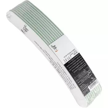 Пилочка для ногтей, 2-сторонняя, жесткая, белая, банановая, 100/180, лот из 10 шт. 122513, Peggy Sage