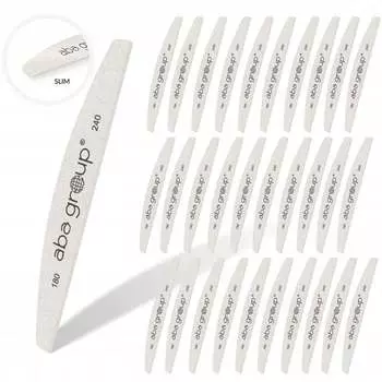 Пилочка для ногтей Aba Group 50 x лодочка 180/240 тонкая серая