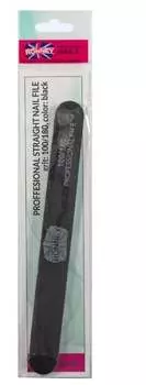 Пилочка для ногтей черная NAILFILE STRAIGHT (100/180) 1 шт RN 286 RONNEY -