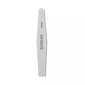 Пилочка для ногтей двусторонняя трапециевидная 100/180, 10 шт. Lussoni