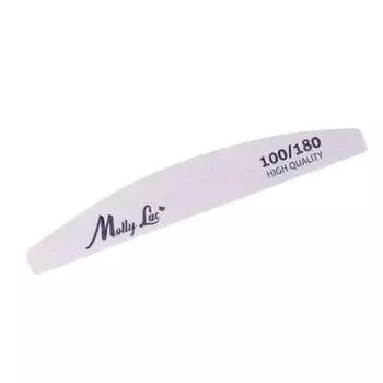 Пилочка для ногтей, лодочка-полумесяц MollyLac 100/180 Zebra 1 шт. MollyLac, Molly Lac