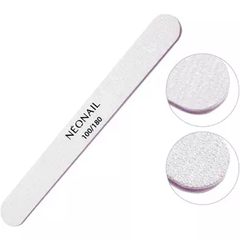 Пилочка для ногтей прямая 100/180 Серая, Neonail