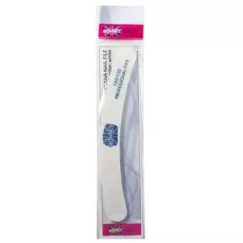 Пилочка для ногтей RONNEY Professional PREMIUM банановая белая 100/100 RN 00255