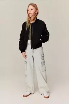 Пилотная куртка H&M, черный