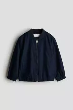 Пилотная куртка из льняной смеси H&M, синий
