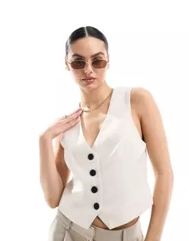 Pimkie - Бежевый жилет с эффектом льна