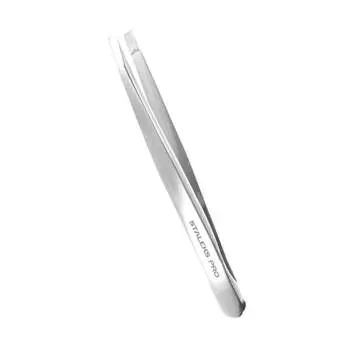 Пинцет для бровей Staleks EXPERT 10 TYPE 1, широкие прямые края