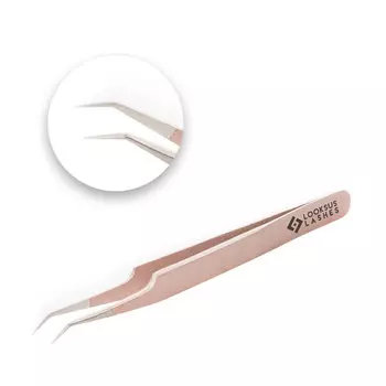 Пинцет для ресниц из розового золота - 3 Looksus Lashes