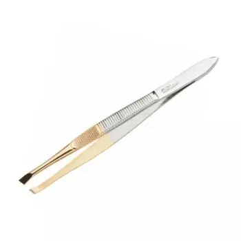 Пинцет с золотым наконечником 8 см 1 шт Eurostil
