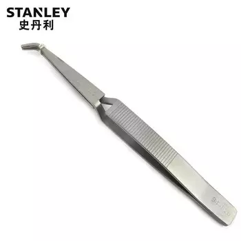 Пинцет Stanley Elbow с отскоком, 140 мм, утолщенный пинцет из нержавеющей стали, тонкий зажим с резьбой, зажим 94-526-23