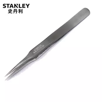 Пинцет Stanley с микронаконечниками, утолщенный пинцет из нержавеющей стали длиной 115 мм, тонкий проволочный зажим 94-515-23