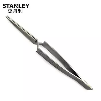 Пинцет Stanley с отскоком кончика, утолщенный пинцет из нержавеющей стали длиной 145 мм, зажим с тонкой резьбой 94-524-23