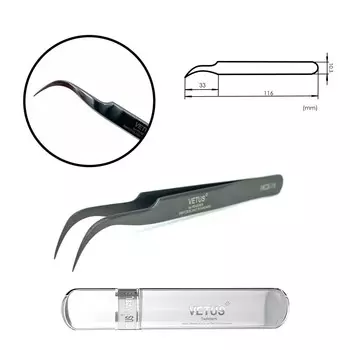 Пинцет Vetus MCS-15, черный