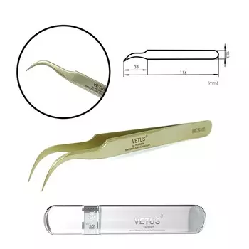 Пинцет Vetus MCS-15, шампанское