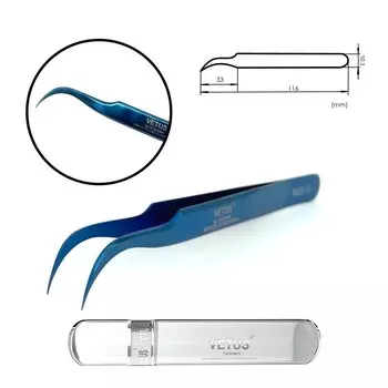 Пинцет Vetus MCS-15, синий