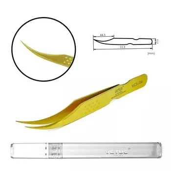 Пинцет Vetus MCS-25A, золотой