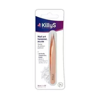 Пинцеты для дизайна ногтей цвета розового золота KillyS, Nail Art Tweezer