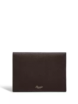 Pineider картхолдер с логотипом, коричневый