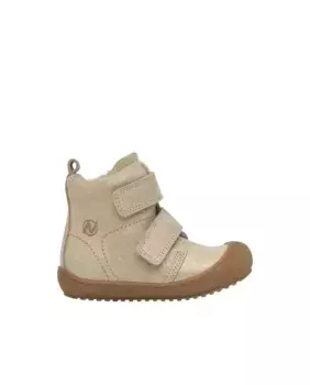 Пинетки на меховой подкладке для маленьких девочек Naturino, серебряный