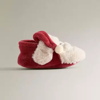 Пинетки Zara Home Father Christmas, красный/белый