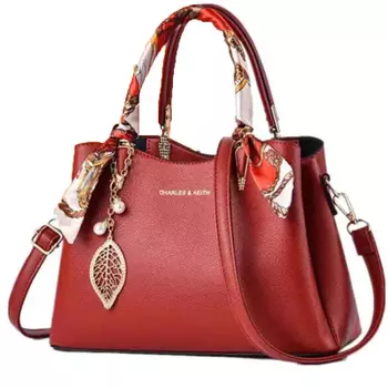 PINK·LAND Сумка из ПВХ, сумка через плечо, сумка через плечо, обычная женская, красного/черного/экрю/королевского синего/бордового цветов