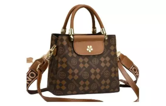 Pink·Land Женская сумка через плечо, Материал кубика – кофейный цвет.