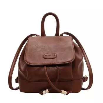 PINK·LAND Женский рюкзак из искусственной кожи, черный/коричневый