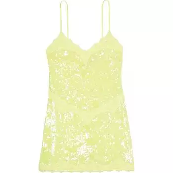 PINK/VICTORIA'S SECRET мини-платье-комбинация с пайетками/ночная рубашка CG, женское, зеленое
