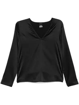 PINKO атласная блузка, черный